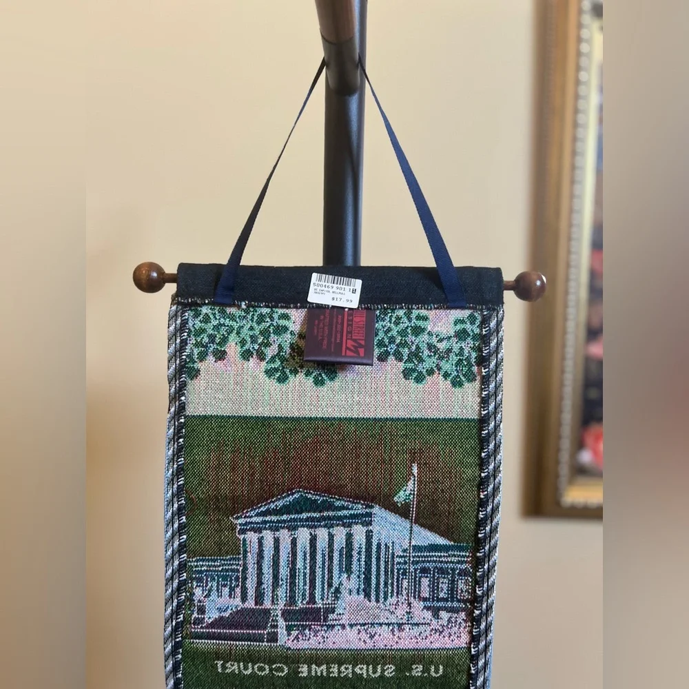 American Vintage Washington D.C. Tapestry Wall Decor Navy Green